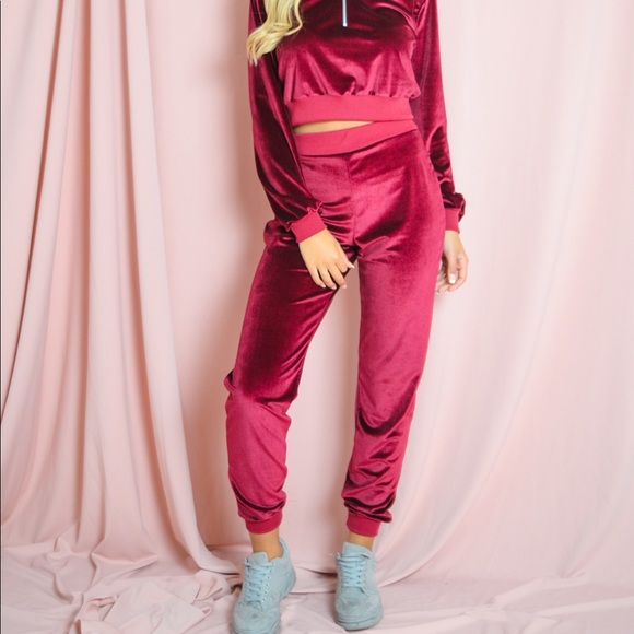 Velour Zip Hoodie & Jogger Co-ord - Picture 2 of 4